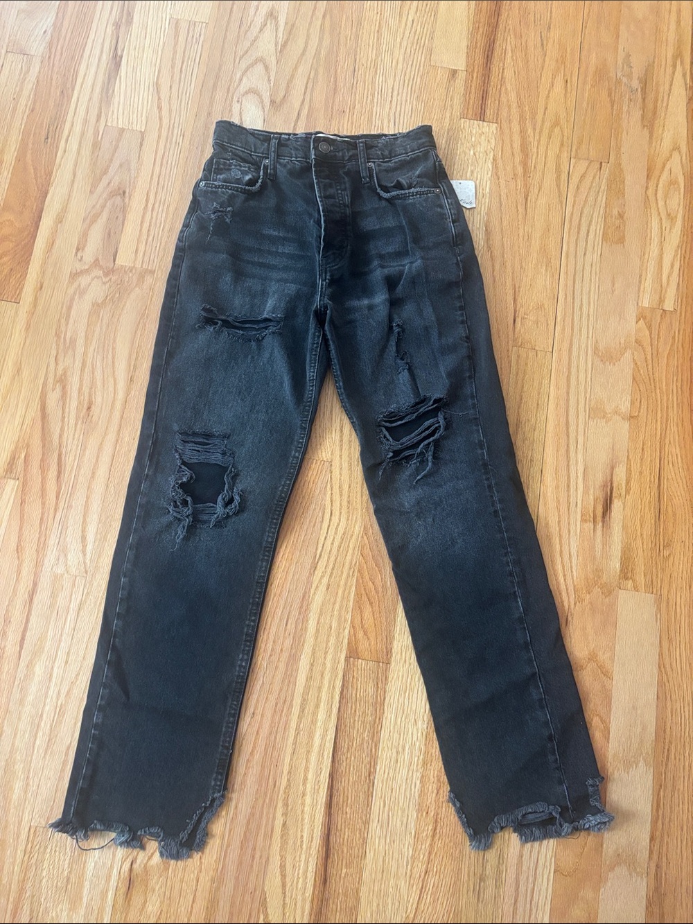 NWT We The Free Black Distressed Jeans